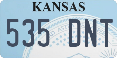 KS license plate 535DNT