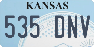 KS license plate 535DNV
