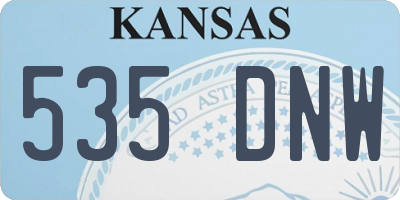 KS license plate 535DNW