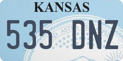 KS license plate 535DNZ