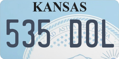 KS license plate 535DOL