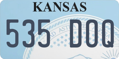KS license plate 535DOQ