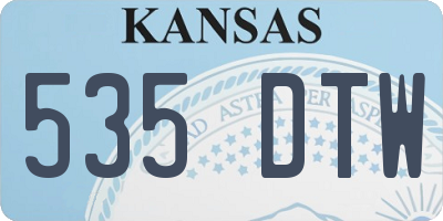 KS license plate 535DTW