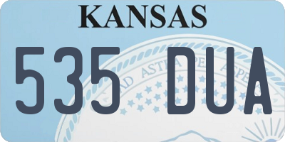 KS license plate 535DUA