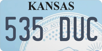 KS license plate 535DUC