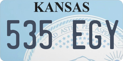 KS license plate 535EGY