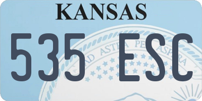 KS license plate 535ESC