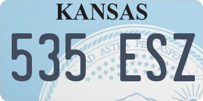 KS license plate 535ESZ