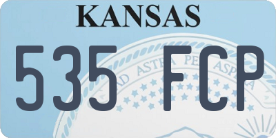 KS license plate 535FCP