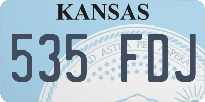 KS license plate 535FDJ