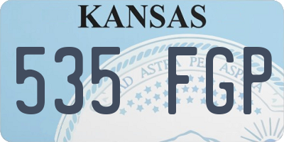 KS license plate 535FGP