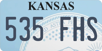 KS license plate 535FHS