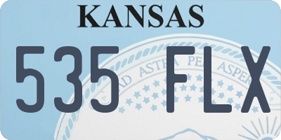 KS license plate 535FLX