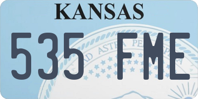 KS license plate 535FME