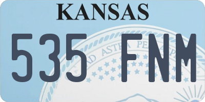 KS license plate 535FNM