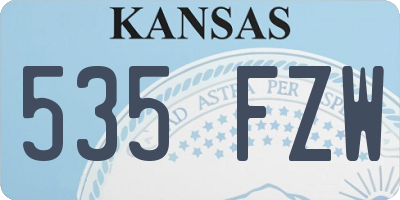 KS license plate 535FZW
