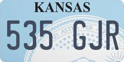 KS license plate 535GJR