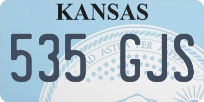 KS license plate 535GJS