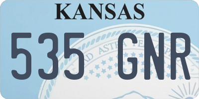 KS license plate 535GNR