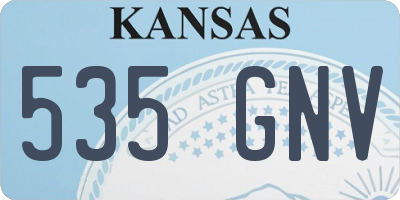 KS license plate 535GNV