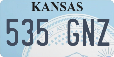 KS license plate 535GNZ