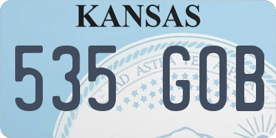 KS license plate 535GOB