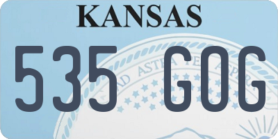 KS license plate 535GOG