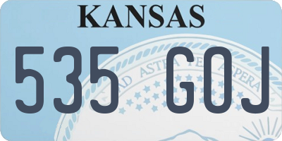 KS license plate 535GOJ