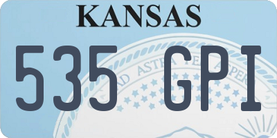 KS license plate 535GPI