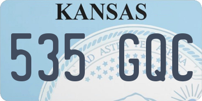 KS license plate 535GQC