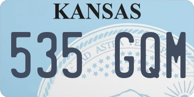 KS license plate 535GQM