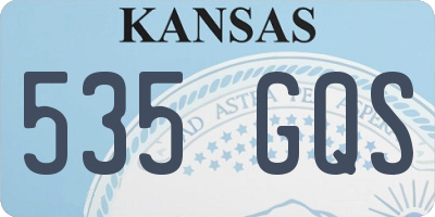 KS license plate 535GQS