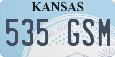 KS license plate 535GSM