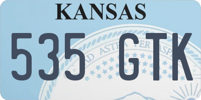 KS license plate 535GTK