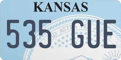 KS license plate 535GUE