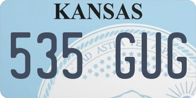 KS license plate 535GUG