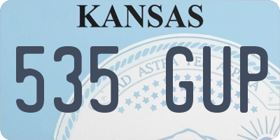 KS license plate 535GUP