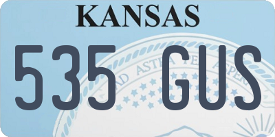 KS license plate 535GUS