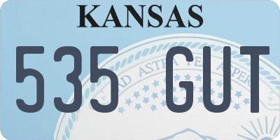 KS license plate 535GUT