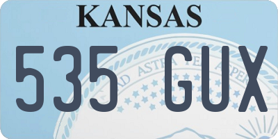 KS license plate 535GUX