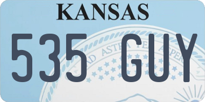 KS license plate 535GUY