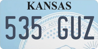 KS license plate 535GUZ