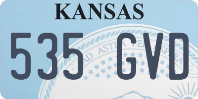 KS license plate 535GVD