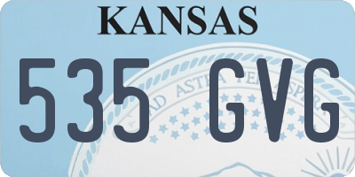KS license plate 535GVG