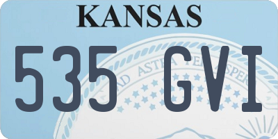 KS license plate 535GVI