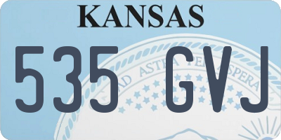 KS license plate 535GVJ