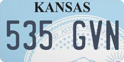 KS license plate 535GVN
