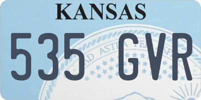 KS license plate 535GVR