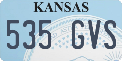 KS license plate 535GVS