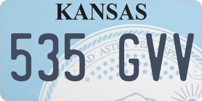KS license plate 535GVV